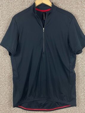 Specialized Men's XL Cycling Jersey Black 1/4 Zip Short Sleeve Pockets 295